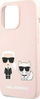 Mbrojtëse telefoni Karl Lagerfeld KLHMP13XSSKCI, për iPhone 13 Pro Max, silikon, MagSafe, rozë e çelët
