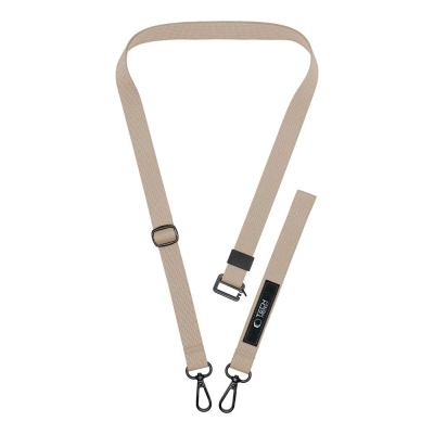 Rrip telefoni Tech-Protect C6S Rope Crossbody, i rregullueshëm, komplet 2 më 1, bezhë