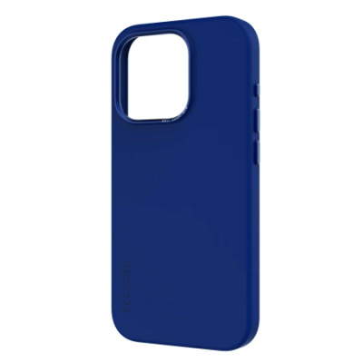Kuti telefoni Decoded Silicone Back Cover për iPhone 15 Pro Max, MagSafe, blu Galactic