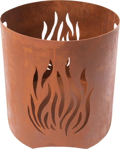 Oxhak kopshti RedFire Kiruna, çelik i trashë, punim dore, me prerje flake, ngjyrë ndryshk