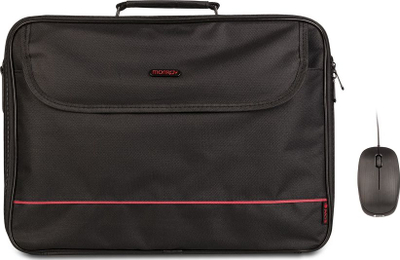 Set aksesorësh laptopi Arys Monray, çantë 15.6", maus me kabllo, i zi