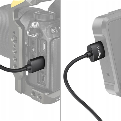 Kabllo HDMI SmallRig 3040, Ultra Slim 4K, Type C në A, 35cm, e zezë