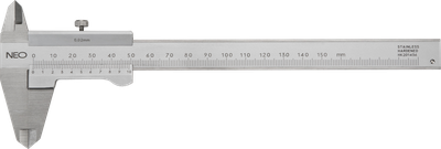 Shtangë matëse Neo 75-001, 150mm, çelik inox, argjendtë