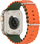 Rrip dore Beline Silicone Waves për Apple Watch, 42 44 45 49mm, silikon, jeshile-portokalli