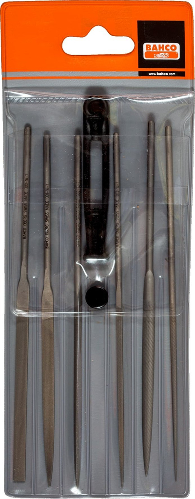 Set lima të holla Bahco 2-470-16-1-0, 6 copë, 160mm, metal