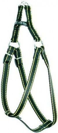 Shtrënguese qeni Chaba Adjustable Harness 9/120cm, polipropileni, e zezë me të verdhë