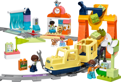 Lodër tren LEGO DUPLO Big Interactive Community Train, interaktiv, shumëngjyrëshe