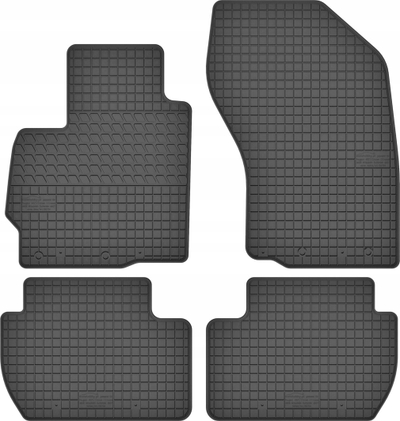 Tapete gome Rubber Mats për Peugeot 4007, set 4 copë, me kapëse, ngjyrë e zezë