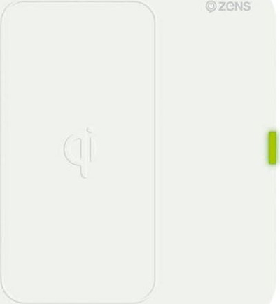 Karikues wireless ZENS QI Single, për telefona, i bardhë