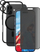 Set mbrojtës CARE by PanzerGlass 3‑në‑1, për iPhone 16, xham privacy, kapak me MagSafe, i zi