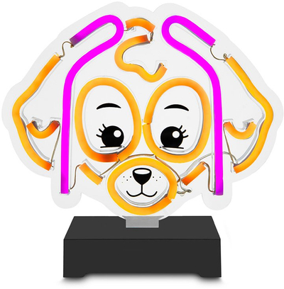 Lampë dekorative Spin Master NEON LED Paw Patrol Skye, USB, me bazë, shumëngjyrëshe