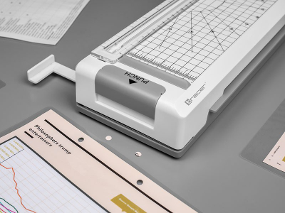 Laminator Tracer A4 TRL-7 All in One, laminim i nxehtë dhe i ftohtë, prerës dhe shpues, i bardhë