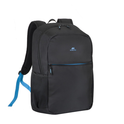 Çantë shpine për laptop RivaCase Regent, 17.3", e zezë / e kaltër