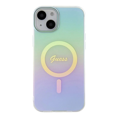 Husë telefoni Guess GUHMP15MHITSQ, për iPhone 15 Plus 6.7", me MagSafe, ngjyrë turquoise