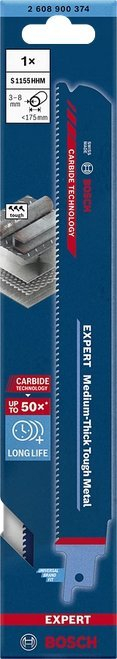 Teh sharre reciproke Bosch S1155HHM EXPERT, 17.5cm, për çelik, blu