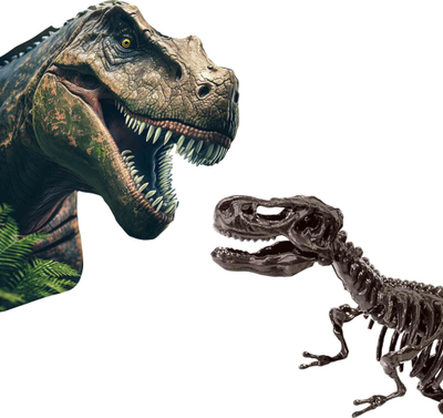 Set loje SES Creative Dinosaur and Skeleton Dig T-rex, 2 në 1, për gërmim, shumëngjyrësh
