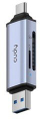 Lexues kartash memorie Cudy UH200, USB 3.2 Gen 1, USB A dhe USB C, gri