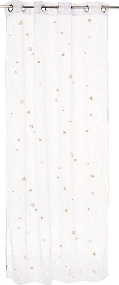 Perde Atmosphera Curtain with stars, 140x250 cm, me unaza, e bardhë