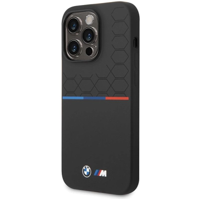 Këllëf telefoni BMW BMHCP15X22SMPK, për iPhone 15 Pro Max 6.7", silikon, i zi
