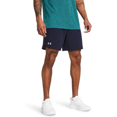 Pantallona të shkurtra Under Armour Vanish Woven 6", për meshkuj, Mod Grey Midnight Navy, madhësia L