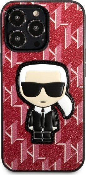 Mbrotëse telefoni Karl Lagerfeld KLHCP13XPMNIKPI, për iPhone 13 Pro Max 6.7", hardcase, e kuqe
