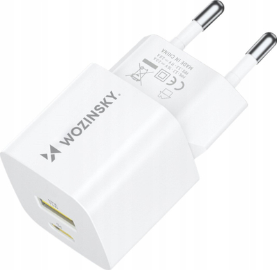 Полнач за мрежа Wozinsky WWCEAC, GaN 33W, USB A USB C, бел