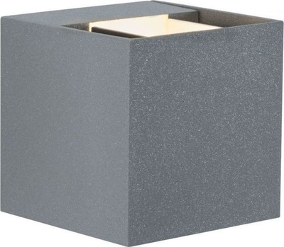 Dritë muri Paulmann Cybo, LED 2x3W, IP65, gri alumini