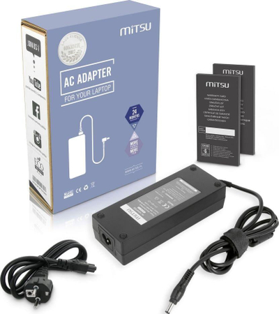 Адаптер полнач за лаптоп Митсу ZM LEN195615, 120 W, 19.5 V 6.15 A, црн