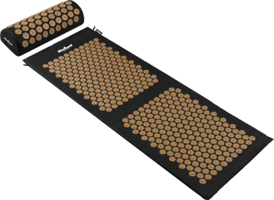 Tapet akupresure Rebel Active, set me jastëk, 130x50 cm, jeshil