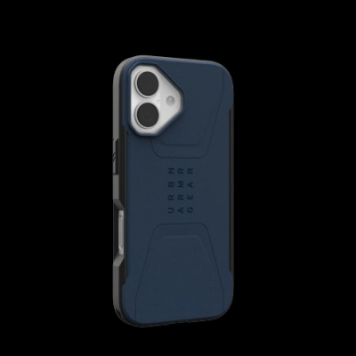 Mbrojtëse telefoni UAG Civilian MagSafe për iPhone 17 6.3", që s’e ha kollaj goditja, blu Mallard