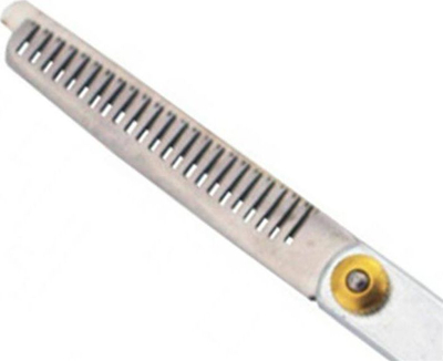 Gërshërë flokësh 3 Hairdressing Thinning, profesionale, 6", metalike argjendi