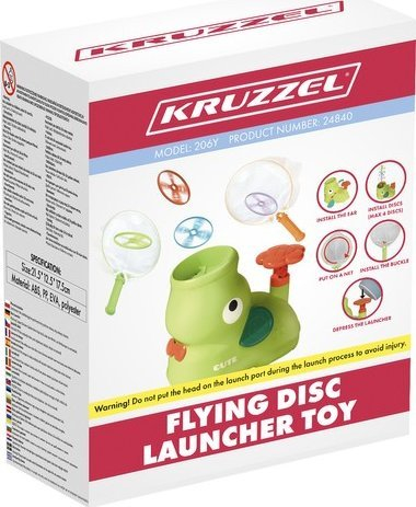 Lodër ajrore Kruzzel 24840 Disc Launcher, set me 8 disqe, pa bateri, shumëngjyrëshe