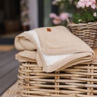 Batanije bebe BabyOno Cotton Blanket, me izolim termik, dy shtresa, bezhë