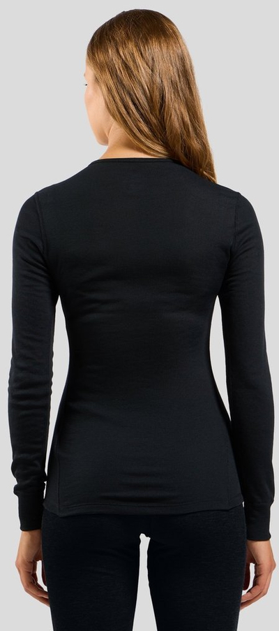 Термо блуза Odlo Active Warm Eco BI Top Crew Neck, со долги ракави, за жени, црна, M