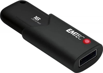 USB flash EMTEC Click Secure, 16GB, USB 3.2, e zezë