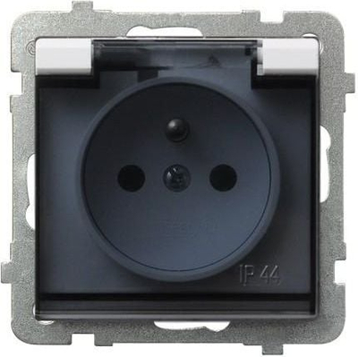 Prizë me tokëzim Ospel Sonata GPH-1RZ/m/00/d, splashproof IP44, kapak i tymosur, e bardhë