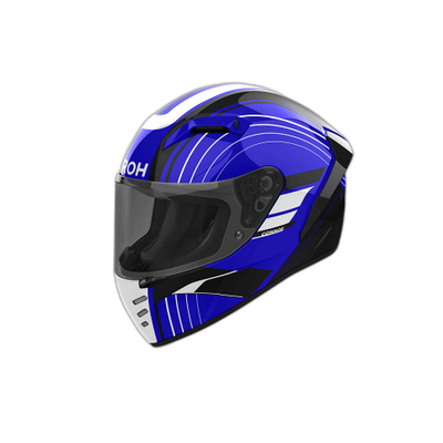 Helmetë integrale Airoh Connor Achieve, termoplastike HRT, vizor kundër mjegullimit, blu e zezë e bardhë, L