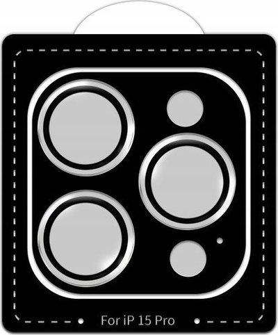 Xham mbrojtës kamere JCPal Preserver për iPhone 15 Pro, fortësi 9H, transparencë e lartë, argjendtë