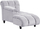 Karrige chaise Beliani Lormont, kadife, krah djathtas, gri e çelët