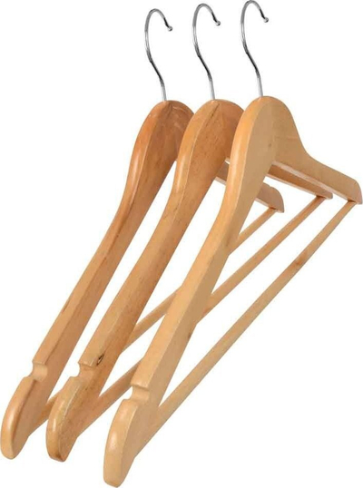 Varese rrobash Homeit, set 3 copë, 43 cm, e bardhë natyrale