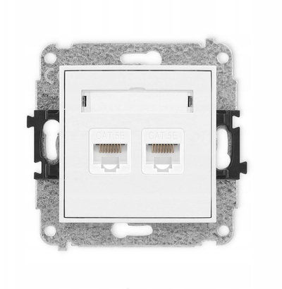 Prizë dyfishe kompjutri Karlik Icon 5e, 2xRJ45, e bardhë