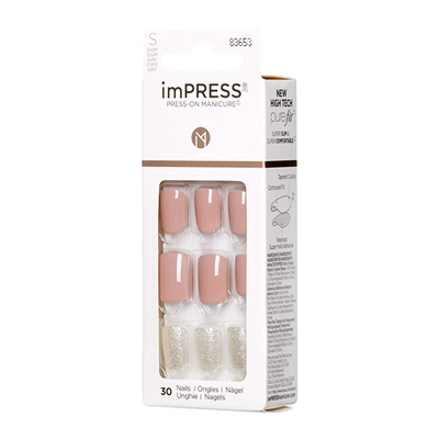 Thonj artificialë KISS imPRESS Nails One More Chance, 30 copë