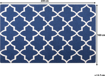 Tapet Beliani SILVAN, lesh, 160x230 cm, blu navy
