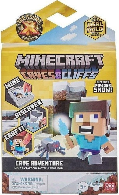 Set lodër Treasure X Minecraft Caves and Cliffs Cave Adventure, me figura, për kalamaj 5+