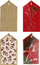 Етикета за подароци Gift Tags With Glitter, сет 8 парчиња, сјај со сјајче, повеќебојни
