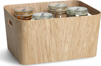 Kuti ruajtëse Zeller Wood, karton i qëndrueshëm, 40.6x30.5x20.3 cm, kafe