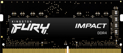 РАМ меморија за лаптоп Kingston Fury Impact, 16GB, DDR4 2666MHz, црна