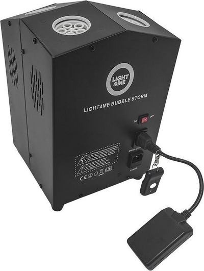 Makina flluska Light4Me BUBBLE STORM, rezervuar 1.2L, telekomandë, e zezë