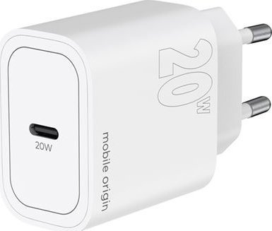 Полнач за ѕид Mobile Origin MO11, 20W PD, 1x USB C, бел