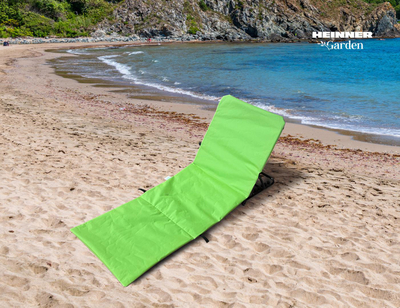 Shtrat plazhi palosës Heinner, 141x45x51 cm, çelik dhe tekstil, jeshile lime